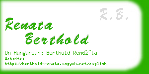 renata berthold business card